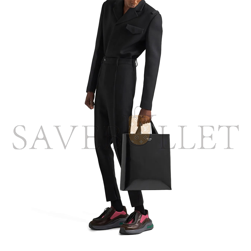 Pra*a logo print tote bag 2vg113 (38*36*6cm)